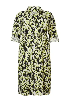 Online Miss Etam Jurk print groen Multi lime