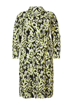 Online Miss Etam Jurk print groen Multi lime