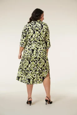 Online Miss Etam Jurk print groen Multi lime