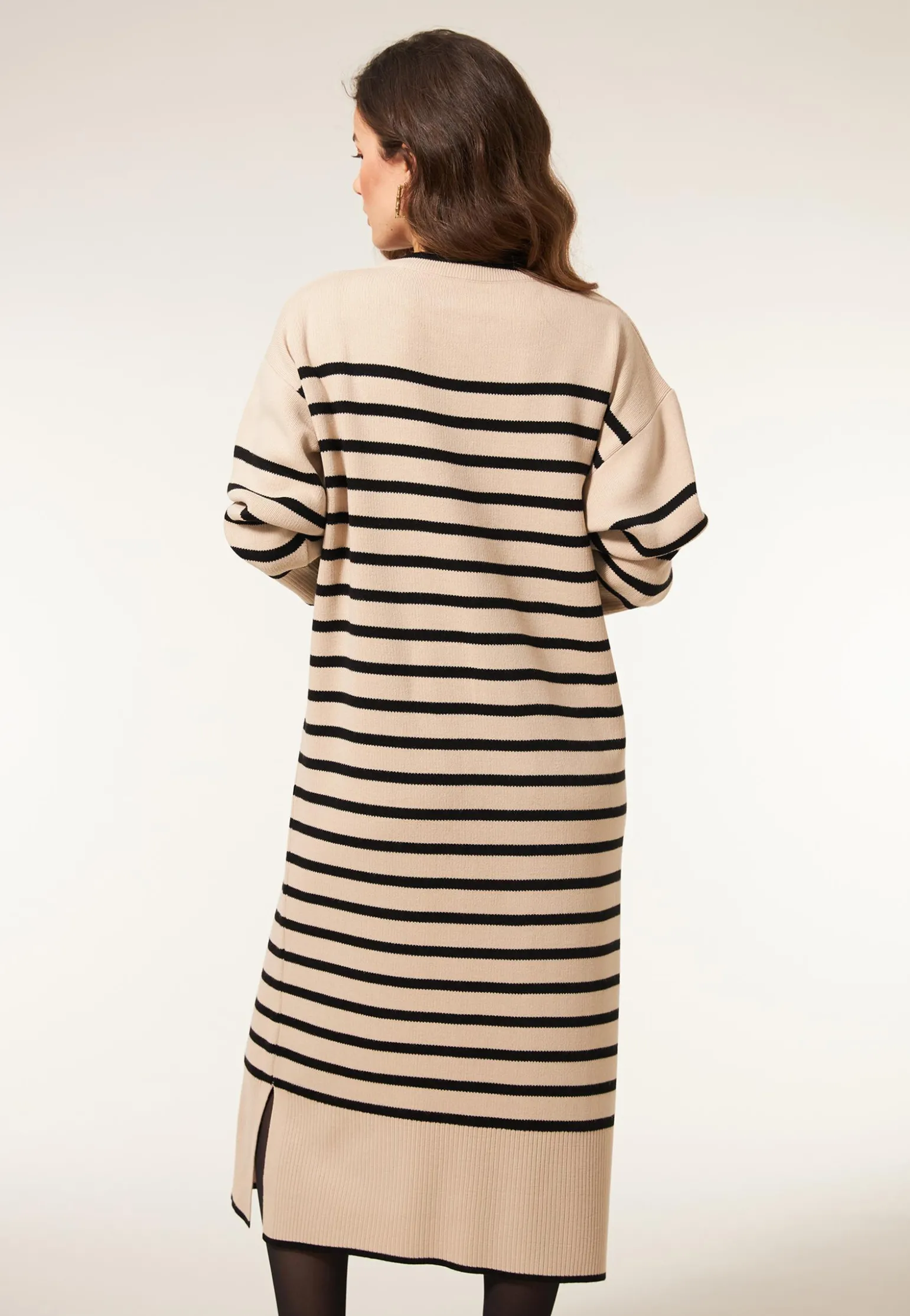 Clearance Miss Etam Jurk streep zwart Multi zwart