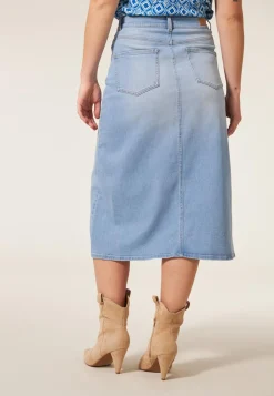 Online Miss Etam Rok denim blauw Bleached