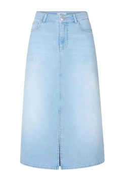 Online Miss Etam Rok denim blauw Bleached