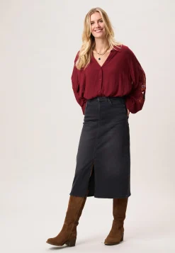 Hot Miss Etam Rok denim zwart Grijs