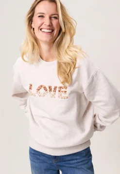 Online Miss Etam Sweater creme parel detail Light sand