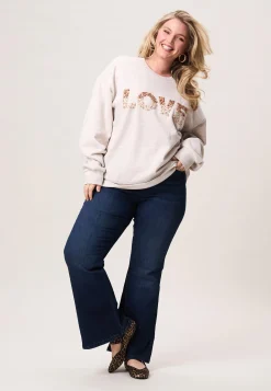 Online Miss Etam Sweater creme parel detail Light sand