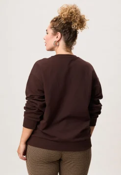 New Miss Etam Sweater tekst bruin Coffee