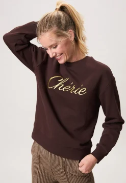 Best Miss Etam Sweater tekst bruin Coffee