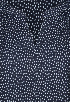 Outlet Miss Etam Top print blauw Multi dark blue off white
