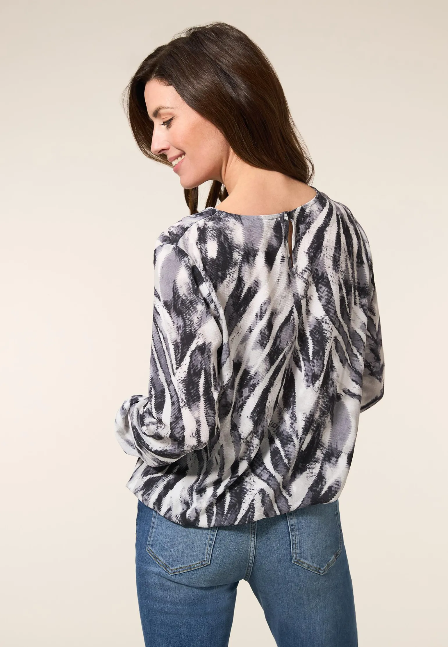 Best Miss Etam Top print grijs Multi grey