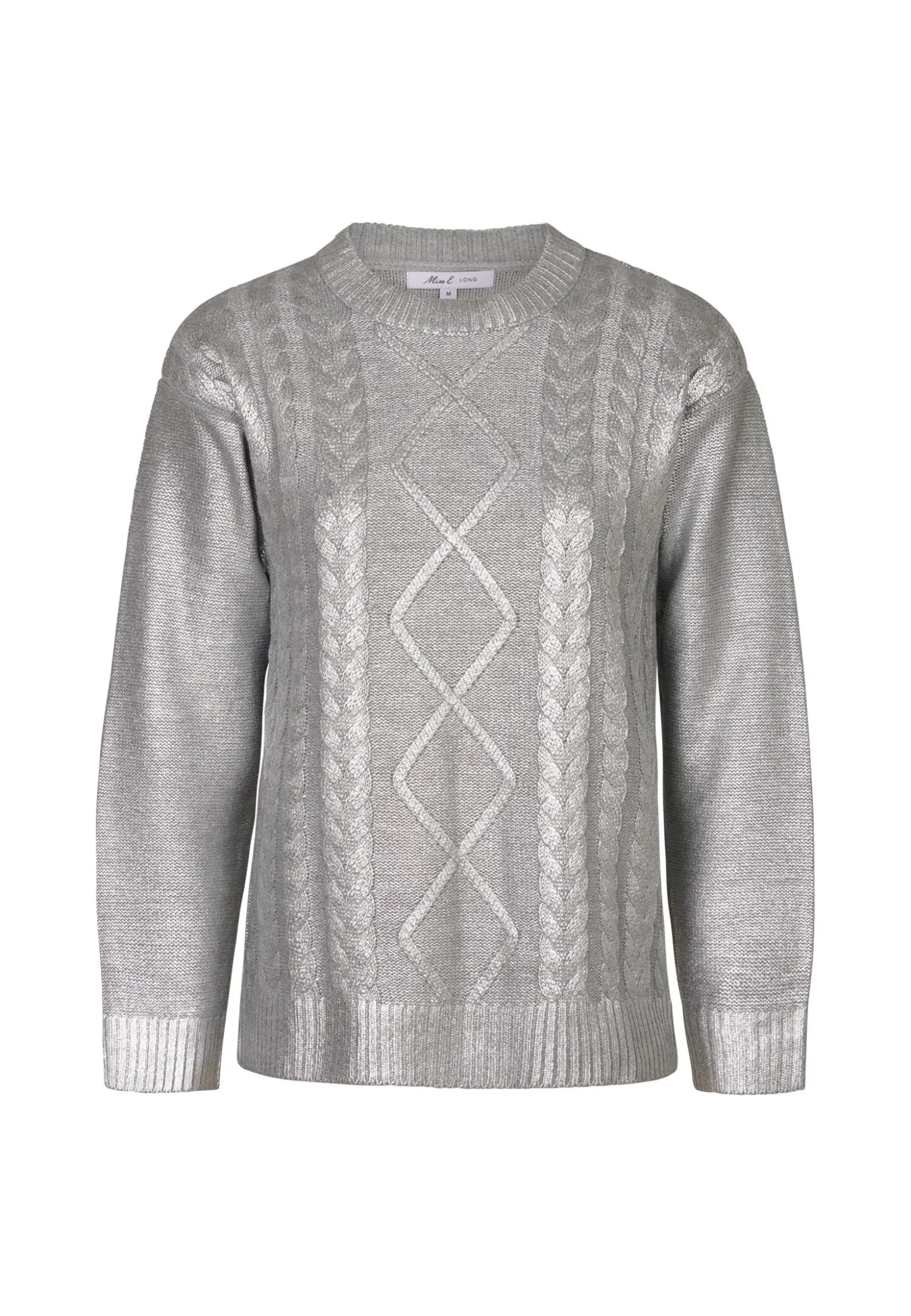 Online Miss Etam Trui metallic grijs Multi silver