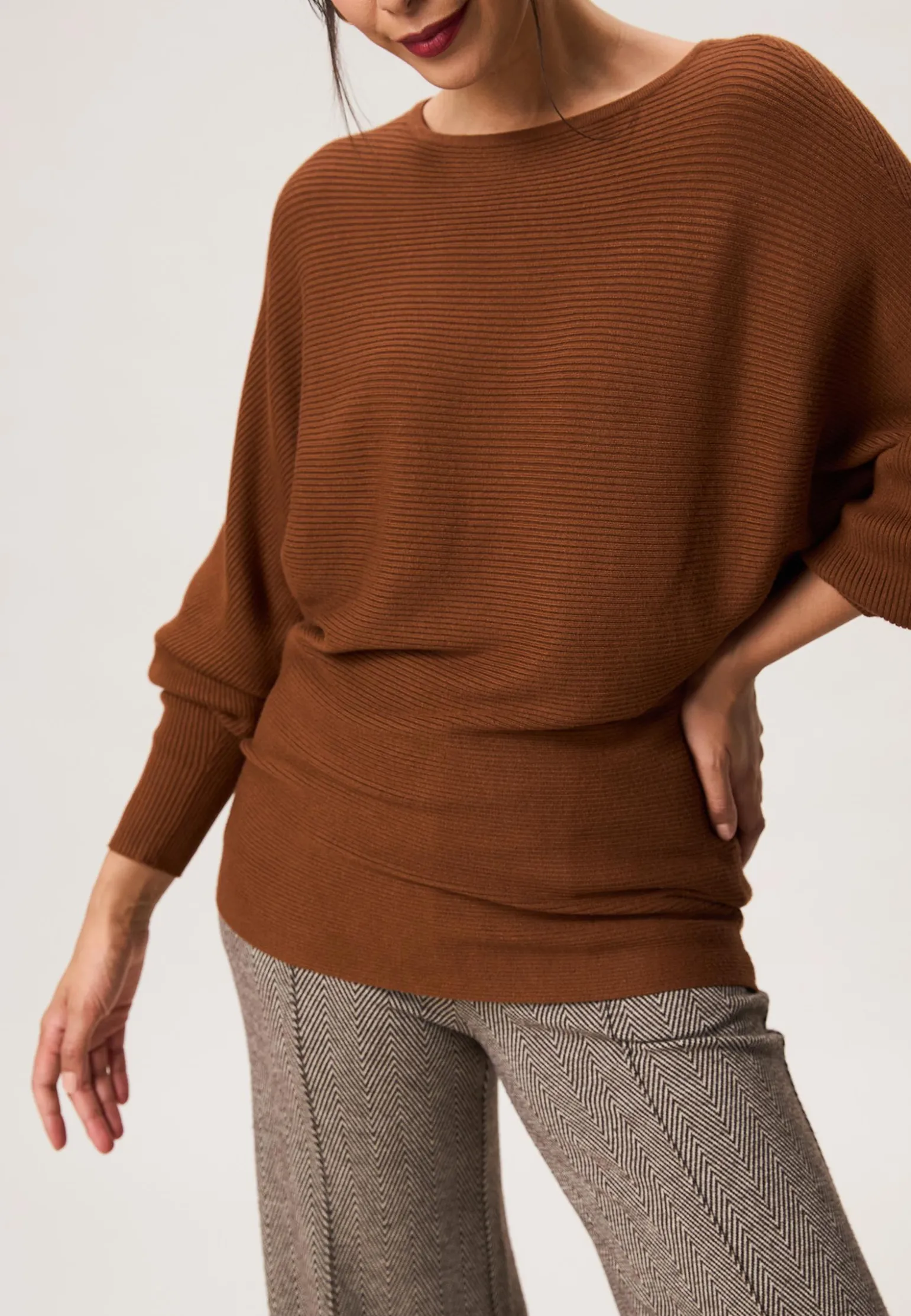 Online Miss Etam Trui rib bruin Mocca