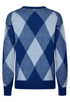 Sale Miss Etam Trui ruit blauw Multi blauw