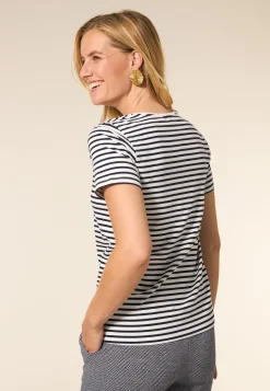 Best Miss Etam T-shirt streep Multi donker blue