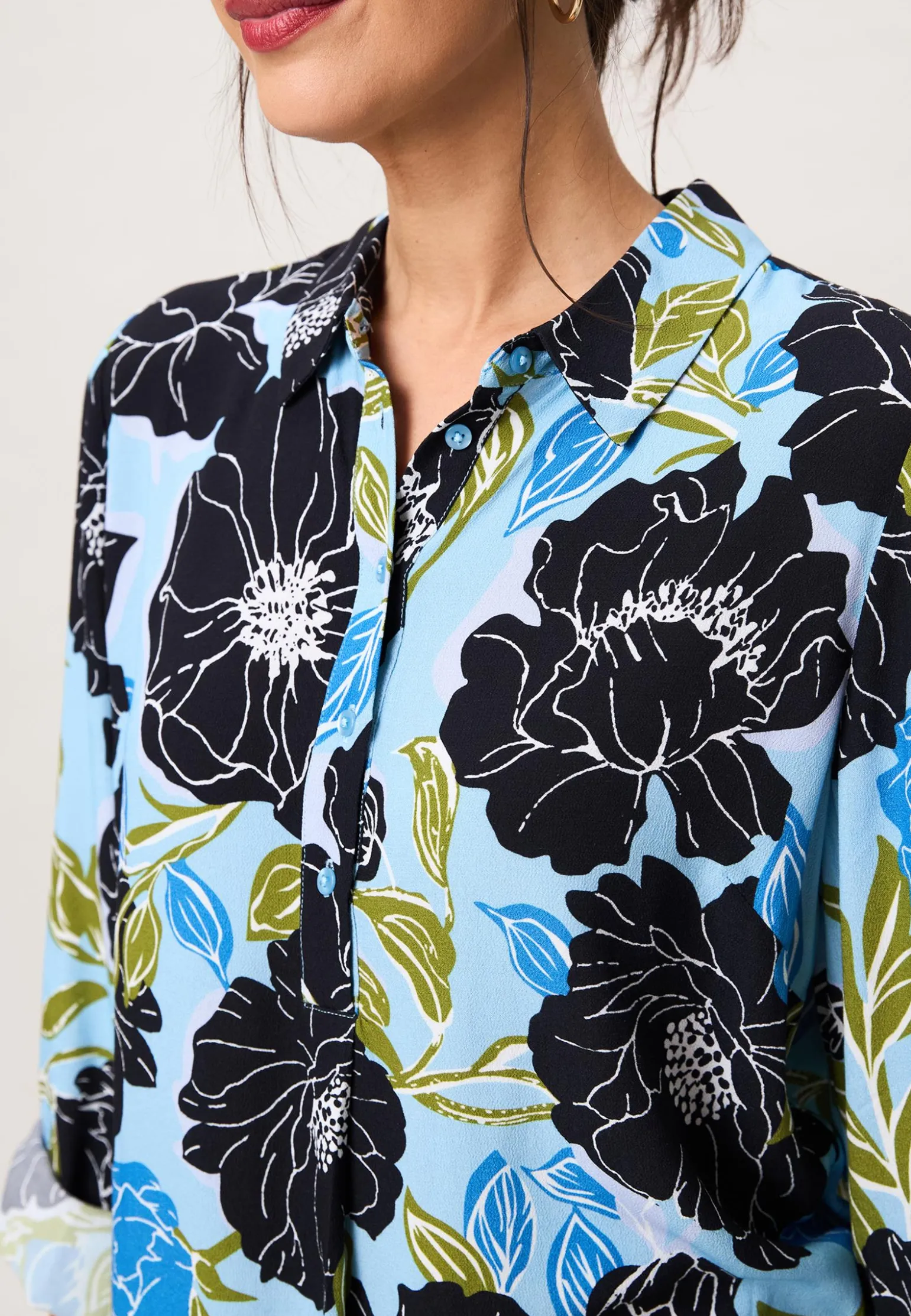 Online Miss Etam Tuniek print Multi delphi blue