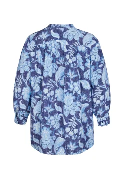 Outlet Miss Etam Tuniek print blauw Multi denim blue