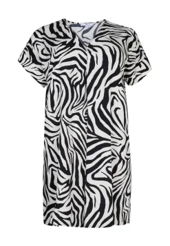 Hot Miss Etam Tuniek print zwart Multi zand