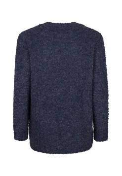 Discount Miss Etam Vest boucle blauw Stone blue melange