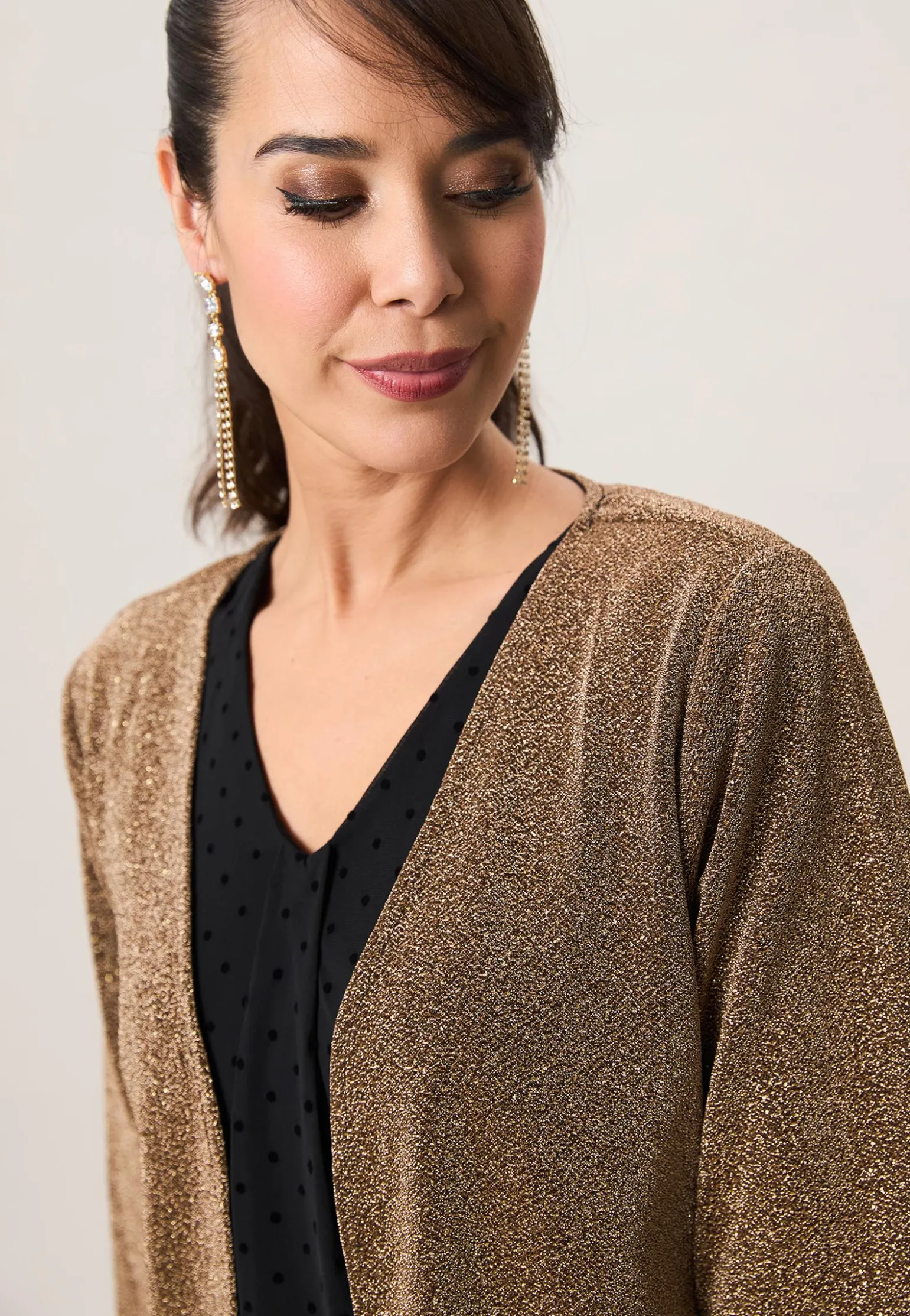 Miss Etam Vest glitter goud Multi gold