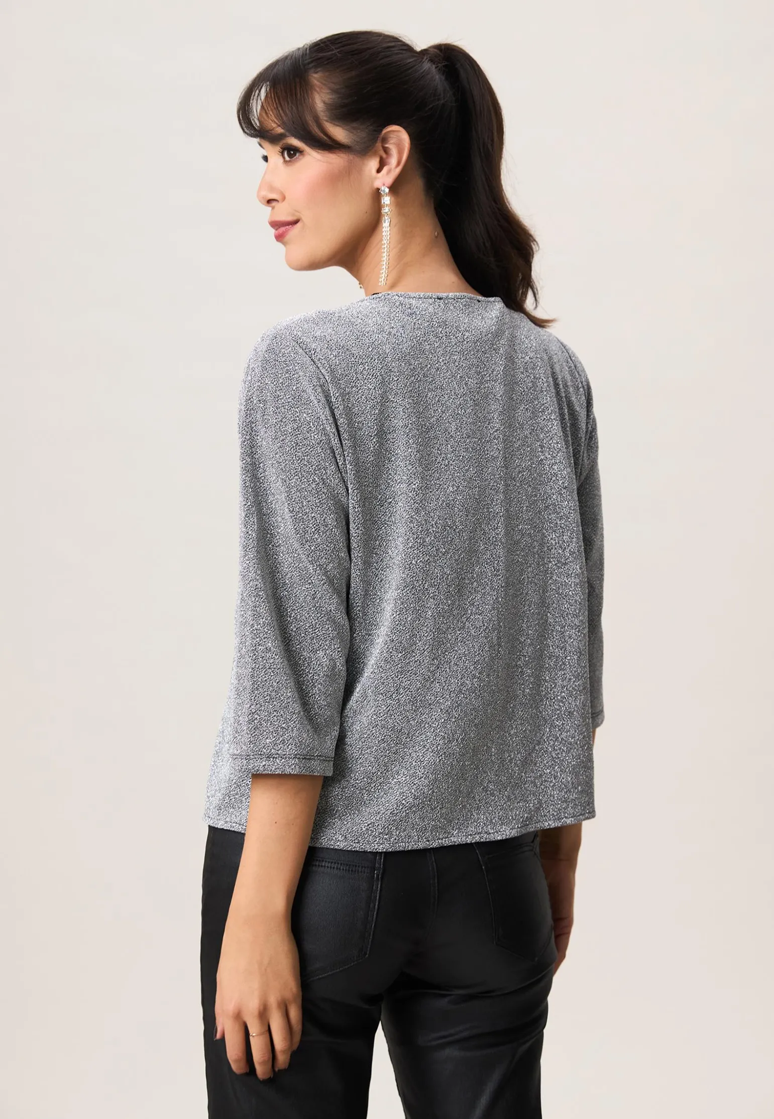 Sale Miss Etam Vest glitter zilver Multi silver