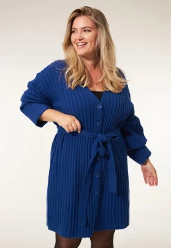 Hot Miss Etam Vest lang ceintuur blauw Kobaltblauw