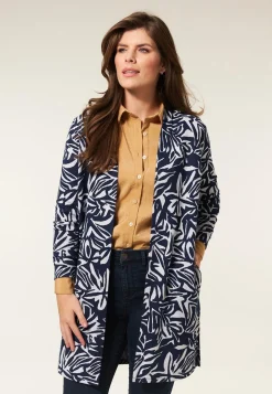 Outlet Miss Etam Vest print blauw Multi donker blue